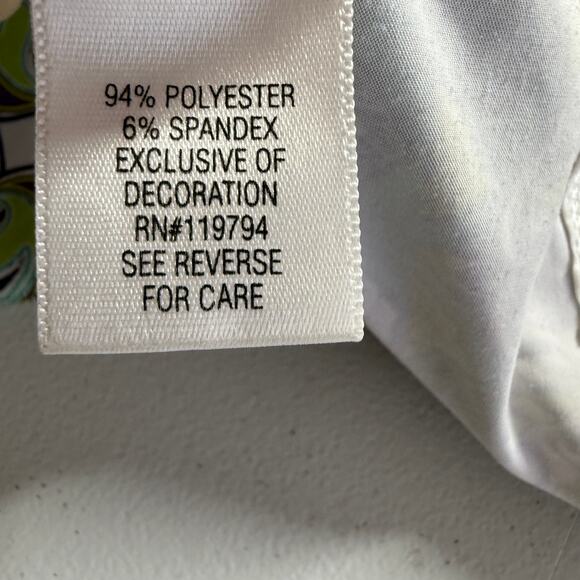 APT. 9 Boho Paisley Print Short Sleeve Tunic Top Green Blue Size Small - Picture 9 of 10